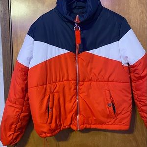 Red White And Blue puffer jacket